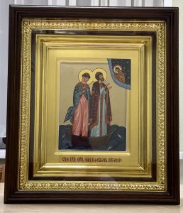 Икона «Петр и Феврония» в резном киоте Йошкар-Ола